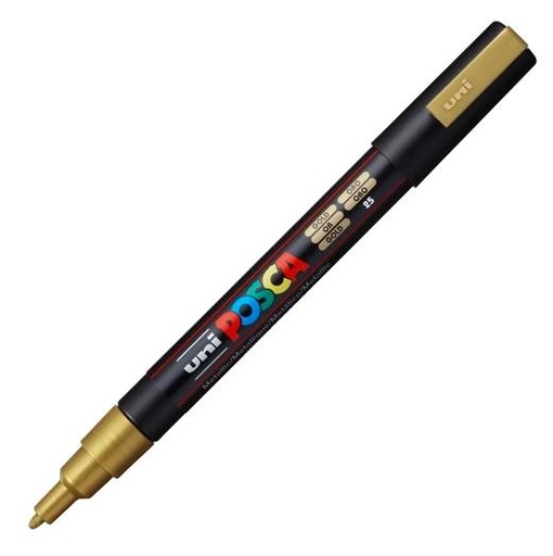 POSCA - MARCADOR T.OPACA NO PERM. UNI 0,9 (PC-3M) ORO (Ref.263731000/179382000)