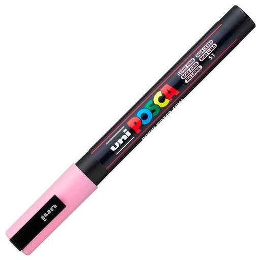 POSCA - MARCADOR T.OPACA NO PERM. UNI 0,9 (PC-3M) ROSA CLARO (Ref.263798000/036848000)