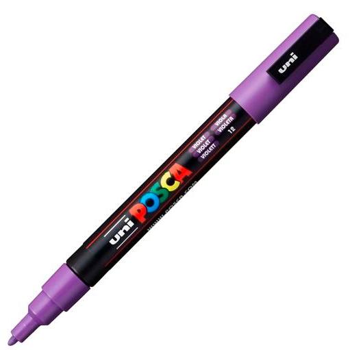 POSCA - MARCADOR T.OPACA NO PERM. UNI 0,9 (PC-3M) VIOLETA (Ref.263616000/156745000)