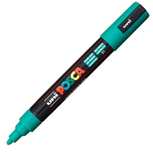 POSCA - MARCADOR T.OPACA NO PERM. UNI 1,8 (PC-5M) VERDE ESMERALDA (Ref.264341000/036863000)