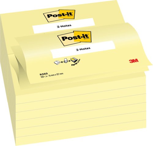 POST-IT - NOTAS ADHESIVAS 100h Z NOTES 76x127 (R350) (Ref.R-350)