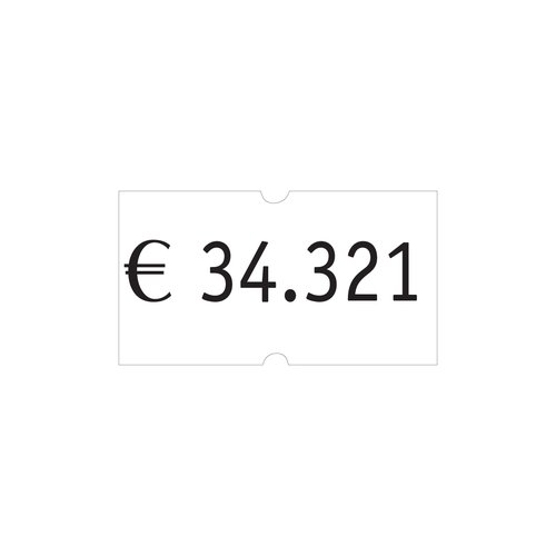 PRYSE - ETIQUETAS de PRECIOS ADH.NORMAL 21x12 mm BLANCO ROLLO 1.000 uds. (Ref.1531036/1530036)