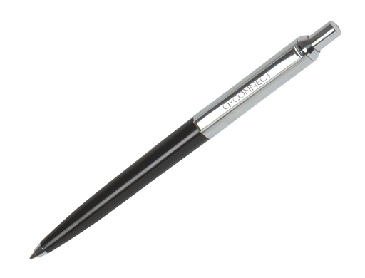Q-CONNECT - BOLIGRAFO PREMIUM METALICO RETRACTIL CON CLIP COLOR NEGRO PUNTA 1 MM (Ref.KF18622)