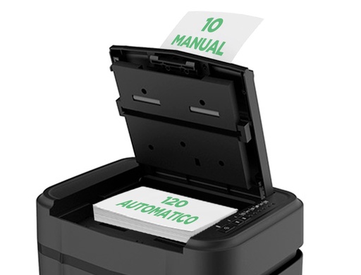 Q-CONNECT - DESTRUCTORA DE DOCUMENTOS CAPACIDAD DE CORTE 120 H AUTO / 10 H MANUAL DESTRUYE GRAPAS CLIPS Y (Ref.KF10486)