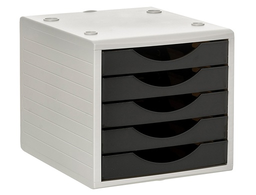 Q-CONNECT - FICHERO CAJONES DE SOBREMESA 5 CAJONES COLOR NEGRO OPACO 270X340X260 MM (Ref.KF11531)