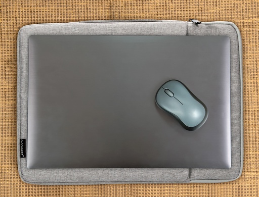 Q-CONNECT - FUNDA PARA PORTATIL 15,6" CON ASA 1 BOLSILLO EXTERIOR CON CREMALLERA COLOR GRIS 350X250X25 MM (Ref.KF16789)