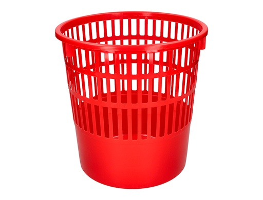 Q-CONNECT - PAPELERA PLASTICO 15 LITROS COLOR ROJO 285X290 MM (Ref.KF03772)