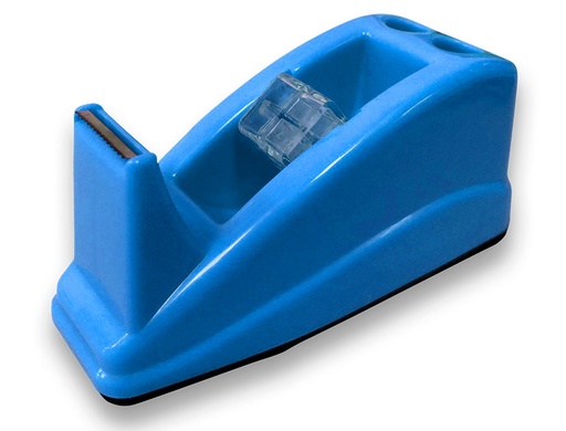 Q-CONNECT - PORTARROLLO SOBREMESA PLASTICO PARA CINTA DE 33 MT COLOR AZUL 135X58X60 MM (Ref.KF11387)