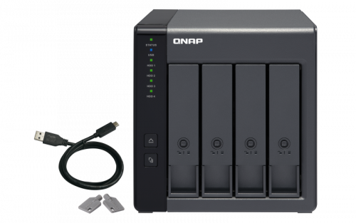 QNAP - unidad de disco multiple Negro (Ref.TR-004)