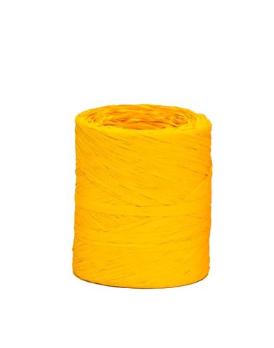 RAFIA CINTA de 4 mm ROLLO de 200 m AMARILLO (Ref.5400-02)