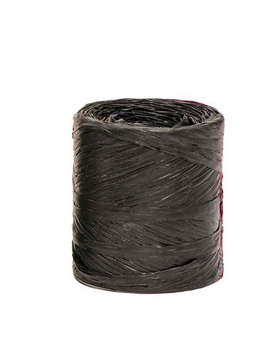 RAFIA CINTA de 4 mm ROLLO de 200 m NEGRO (Ref.5400-89)