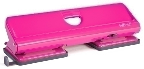 RAPESCO - TALADRO 4 P. 720 METALICO (20 hojas) ROSA INTENSO (Ref.1385)