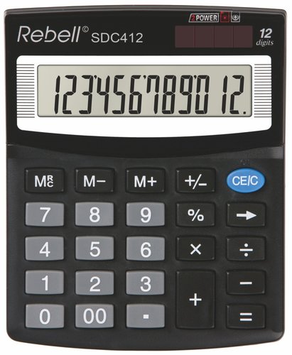 REBELL - CALCULADORA SOBREMESA 12 DIGITOS (Ref.SDC412)