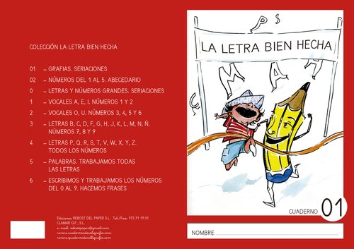 REBOST - CUADERNO (CAS.) LA LETRA BIEN HECHA "MAYUSCULAS" Nº 01 (Ref.MAY.Nº01)