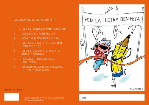 REBOST - CUADERNO (CAT.) FEM LA LLETRA BEN FETA "MAJUSCULAS" Nº 1 (Ref.MAY.Nº1-CAT)