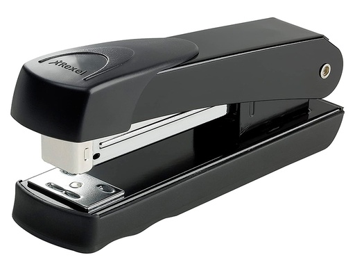 REXEL - GRAPADORA METEOR METALICA CAPACIDAD DE GRAPADO 20 HOJAS USA GRAPAS 24/6 Y 26/6 COLOR NEGRO (Ref.2100019)