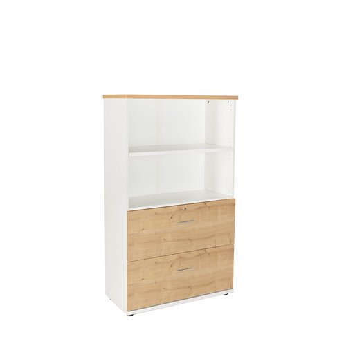 ROCADA - ARMARIO CARPETERO 156x90x45 ESTRUCTURA BLANCO FRONTAL Y TAPA ROBLE (Ref.1056AW08)