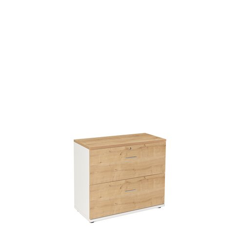 ROCADA - ARMARIO CARPETERO 78x90x45 ESTRUCTURA BLANCO FRONTAL Y TAPA ROBLE (Ref.1006AW08)