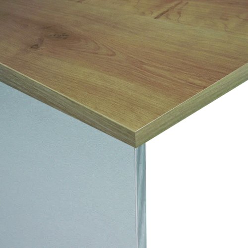 ROCADA - CAJONERA 47x60x72 con 2 CAJONES + CARPETERO ESTRUCTURA ALUMINIO FRONTALES ROBLE (Ref.4006AB08)