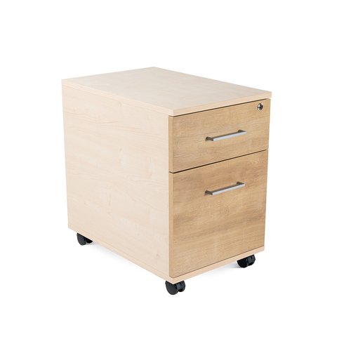 ROCADA - CAJONERA con RUEDAS 40x59,5x58 con 1 CAJON + CARPETERO ESTRUCTURA HAYA FRONTALES ROBLE (Ref.4004AA08)