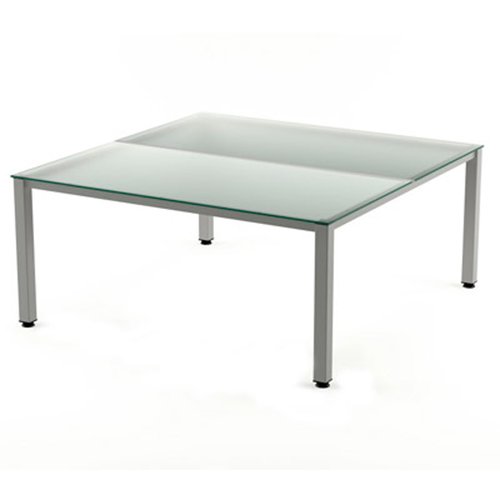 ROCADA - MESA EXECUTIVE 160x163 ESTRUCTURA ALUMINIO TABLERO CRISTAL (Ref.2201AD05)