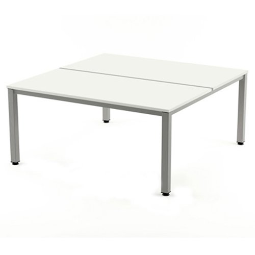 ROCADA - MESA EXECUTIVE 160x163 ESTRUCTURA ALUMINIO TABLERO MELAMINA BLANCO (Ref.2201AD04)