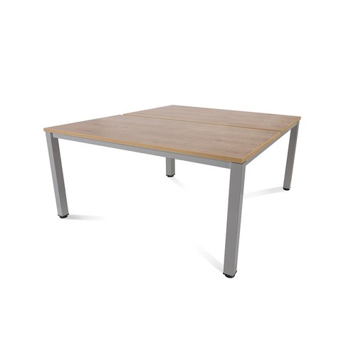 ROCADA - MESA EXECUTIVE 160x163 ESTRUCTURA ALUMINIO TABLERO MELAMINA ROBLE (Ref.2201AD08)