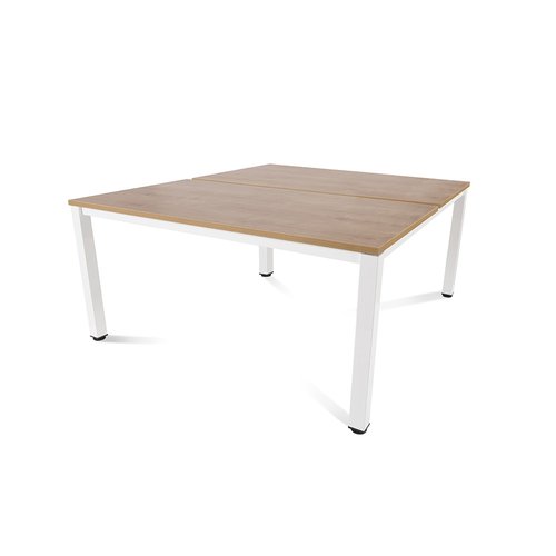 ROCADA - MESA EXECUTIVE 160x163 ESTRUCTURA BLANCO TABLERO MELAMINA ROBLE (Ref.2201AM08)