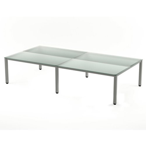 ROCADA - MESA EXECUTIVE 163x360 ESTRUCTURA ALUMINIO TABLERO CRISTAL (Ref.2204AD05)