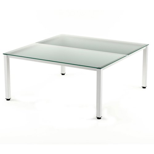 ROCADA - MESA EXECUTIVE 180x163 ESTRUCTURA BLANCO TABLERO CRISTAL (Ref.2202AM05)