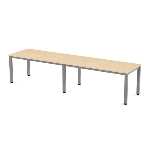 ROCADA - MESA EXECUTIVE 360x80 ESTRUCTURA ALUMINIO TABLERO MELAMINA HAYA (Ref.2210AD01)