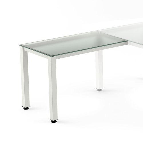 ROCADA - MESA EXECUTIVE ALA 100x60 ESTRUCTURA BLANCO TABLERO CRISTAL (Ref.2107AM05)