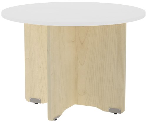 ROCADA - MESA MEETING REDONDA DE JUNTAS DIAMETRO 120 cm. con PATAS MELAMINA HAYA TABLERO BLANCO (Ref.3006AA04)