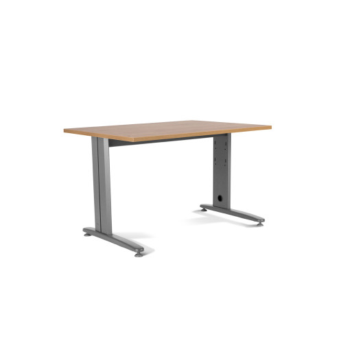 ROCADA - MESA METAL 140x80 ESTRUCTURA ALUMINIO TABLERO ROBLE (Ref.2001AC08)