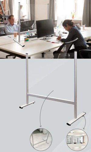 ROCADA - PANEL DE PROTECCION SOBREMESA 40x65 ACRILICO TRANSPARENTE (Ref.COV-D64P)