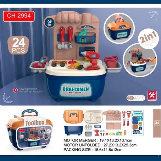 ROYMART - MINI SET HERRAMIENTAS 24 PIEZAS +3 AÑOS (Ref.CH-2994)