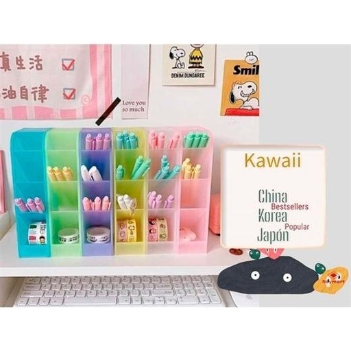 ROYMART - ORGANIZADOR VERTICAL SOBREMESA 4 PISOS AMARILLO TRANSPARENTE (Ref.KW-006AM)