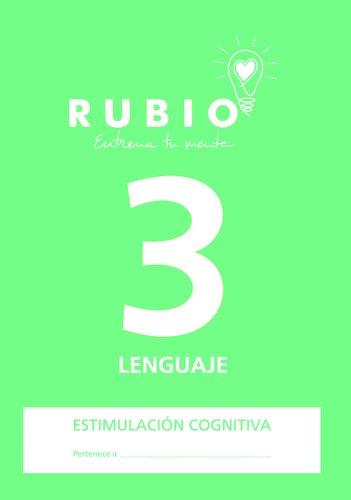 RUBIO - CUADERNO A4 ESTIMULACION COGNITIVA LENGUAJE Nº 3 (Ref.ECL3)