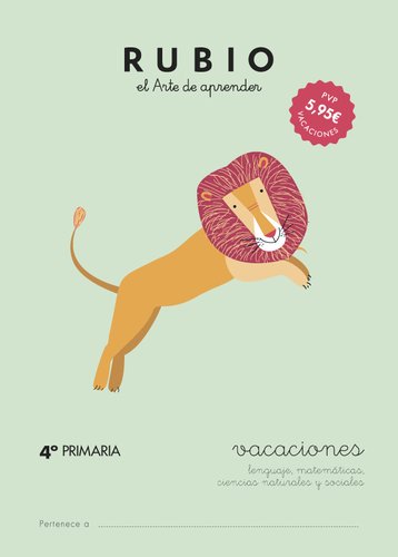 RUBIO - CUADERNO VACACIONES 4º PRIMARIA (Ref.VAC4P)