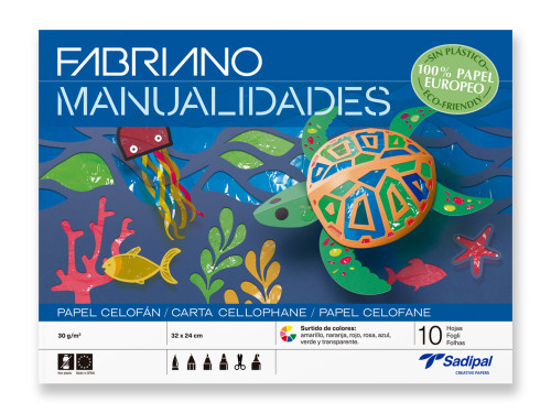SADIPAL - BLOC 42 HOJAS MANUALIDADES SURTIDO PAPELES CREATIVOS FABRIANO (Ref.S0400001)