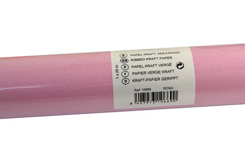SADIPAL - PAPEL de EMBALAR KRAFT ROLLO FUSION 1x25 m ROSA (Ref.10669/10517)