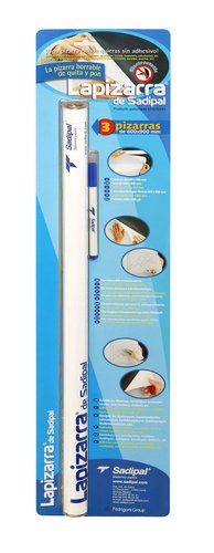 SADIPAL - PIZARRA BLANCA LAPIZARRA ENROLLABLE AUTOADHERENTE 60x90 cm (blíster de 3) (Ref.6522)