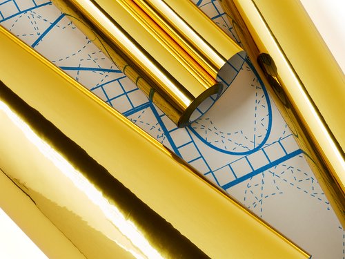 SADIPAL - PLASTICO ADHESIVO PP METALIZ.50µ ROLLO 0,5 x 20 m ORO (Ref.12235)