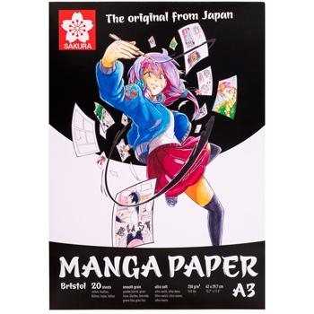 SAKURA - BLOCK DE DIBUJO COMIC Y MANGA (encolado) 250g A3 20h (Ref.93202942)