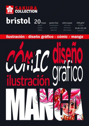 SAKURA - BLOCK DE DIBUJO COMIC Y MANGA (encolado) 250g A5 20h (Ref.93201420)