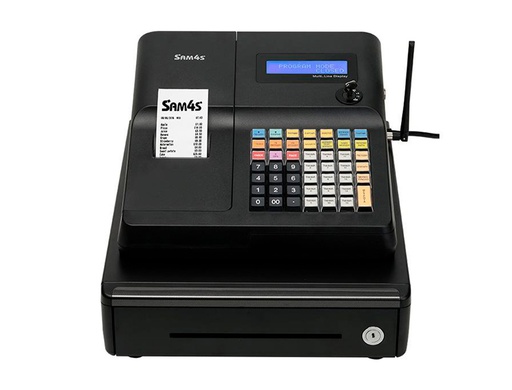 SAM4S - REGISTRADORA 15 DEPARTAMENTOS 10 EMPLEADOS VISOR LCD CAJON GRANDE COLOR NEGRO 430X450X242 MM (Ref.ER-260EJ)