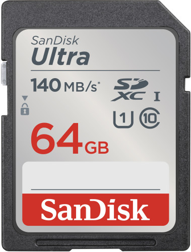 SANDISK - Ultra 64GB SDXC Memory Card 120MB/s (Canon L.P.I. 0,24€ Incluido) (Ref.SDSDUNB-064G-GN6IN)