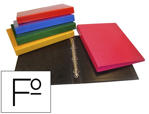 SARO - CARPETA de ANILLAS CARTON FORRADO Fº 4 an.25mm 7 col.surt. (Ref.1565)