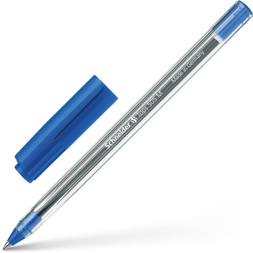 SCHNEIDER - BOLÍGRAFO TOPS 505 M TINTA AZUL COLOR TRANSPARENTE -50U- (Ref.SH150603)