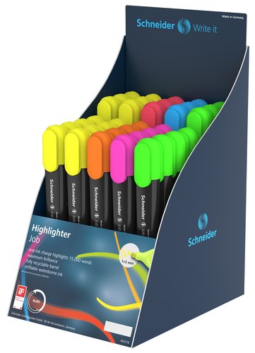 SCHNEIDER - MARCADOR JOB RECARGABLE COLORES SURTIDOS -EXPOSITOR 55U- (Ref.SH305962)